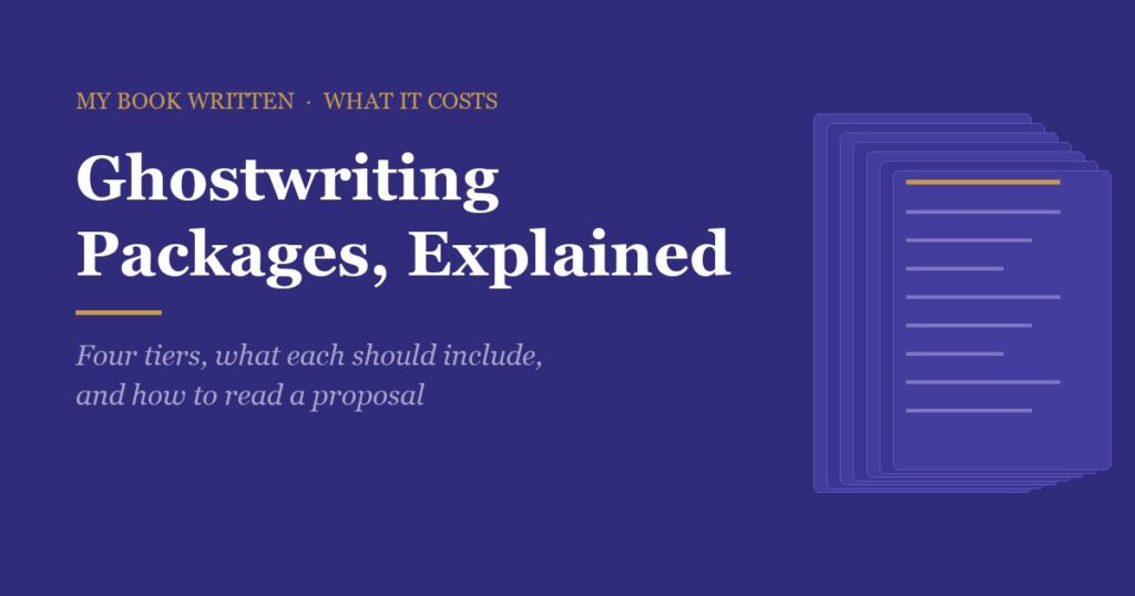 Ghostwriting packages explained: tiers, inclusions and costs